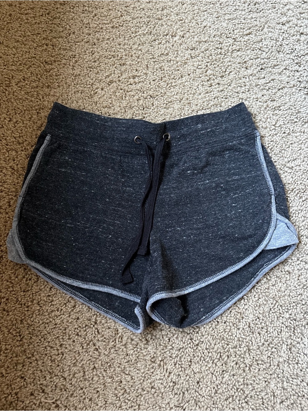 Women’s Dark Gray Drawstring Lounge Shorts